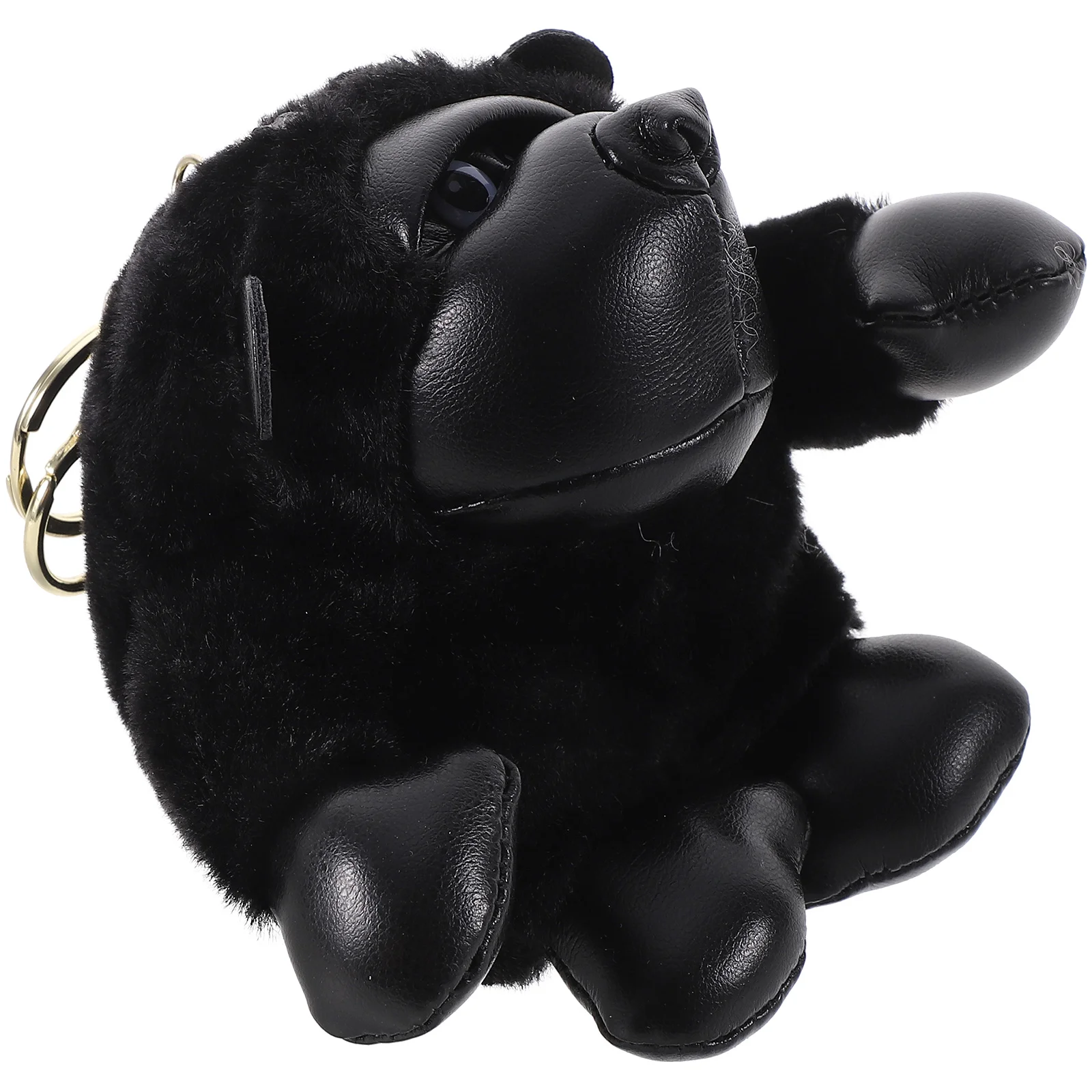

Gorilla Plush Pendant Monkey Keychain (Black) 1pc Stuffed Animal Mini Decor Pp Cotton Decorative Bag Baby Tote