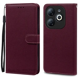 Premium Wallet Leather Flip Cover - Elegant Protection for Smart 8Pro-8Plus (Wine Red)