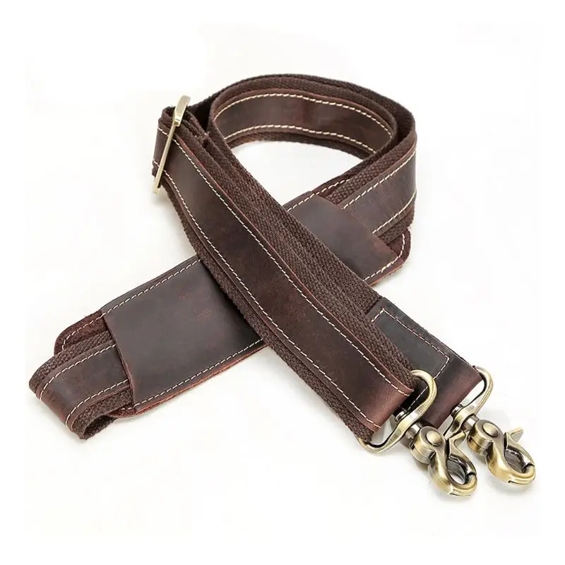 

Vintage Leather Replacement Shoulder Strap For Briefcase Luggage Bag