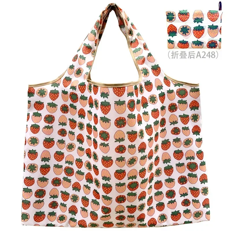 Thick Foldable Shopping Storage Bag Large Capacity Reusable Grocery Bag Eco Friendly Supermarket Waterproof Shoulder