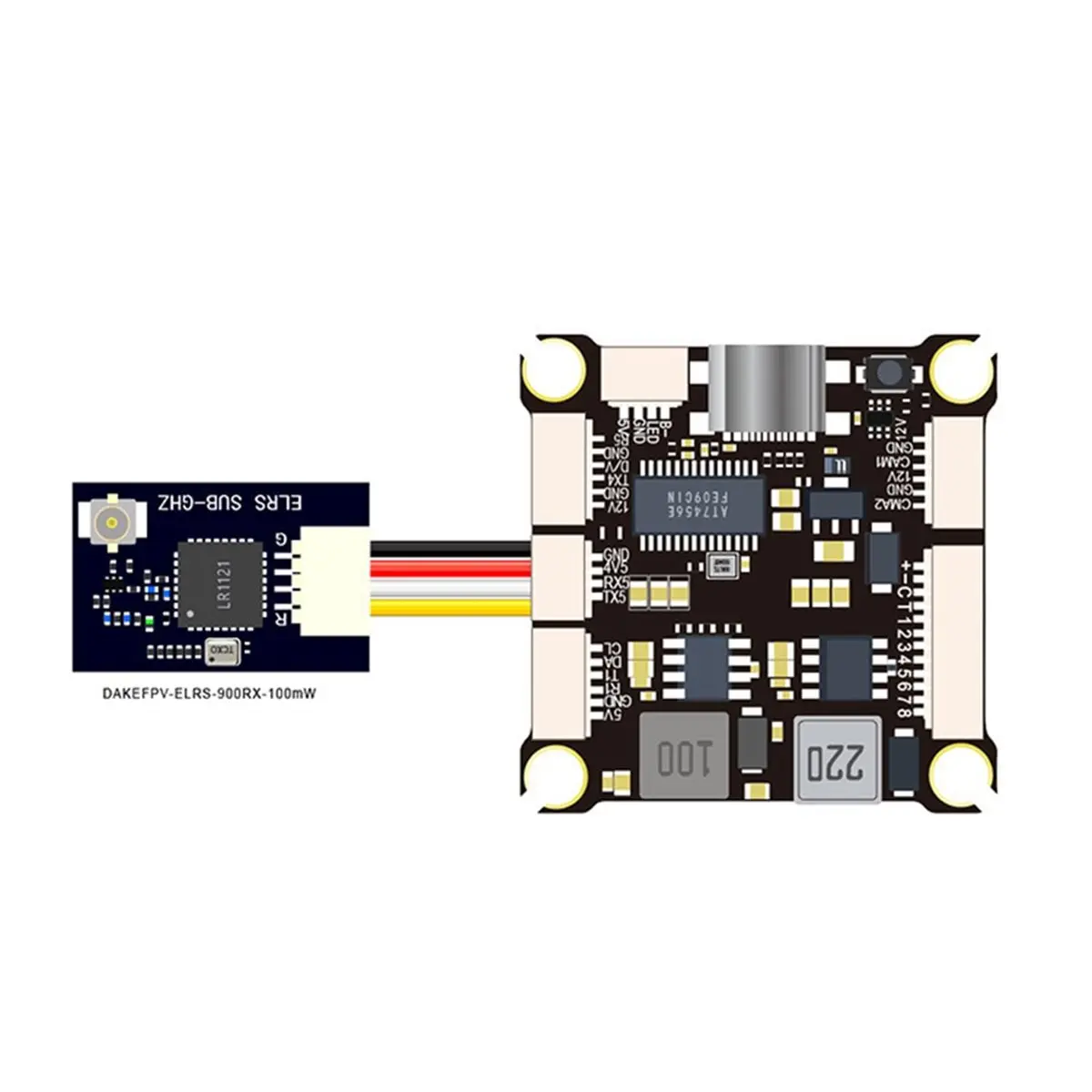 추수감사절 기념 2.4GHz ELRS 수신기(T-안테나 포함) 저지연 모듈 나노 수신기 (FPV 레이스 및 장거리 FPV용)