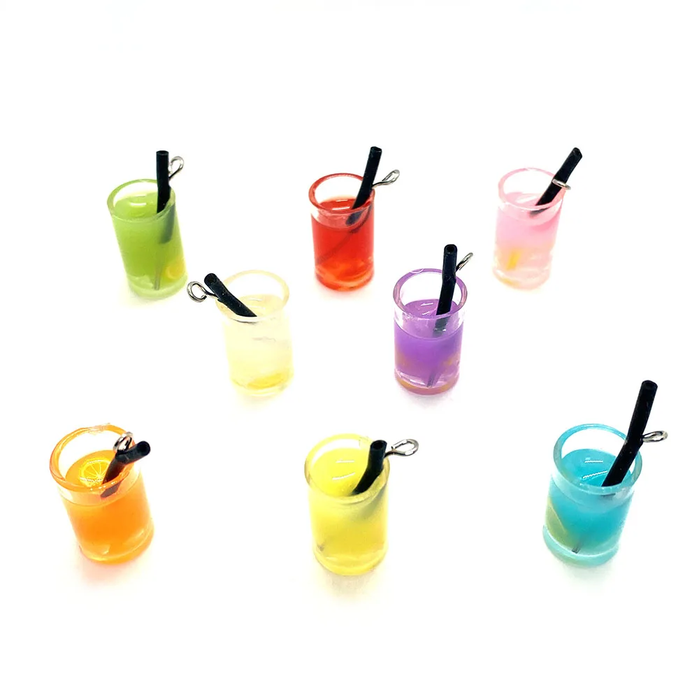 

20 Pieces Candy Mini Drink Bottle Plexiglas Pendant Elegant Ladies DIY Jewelry Necklace Pendant Earring Accessories 11x18mm