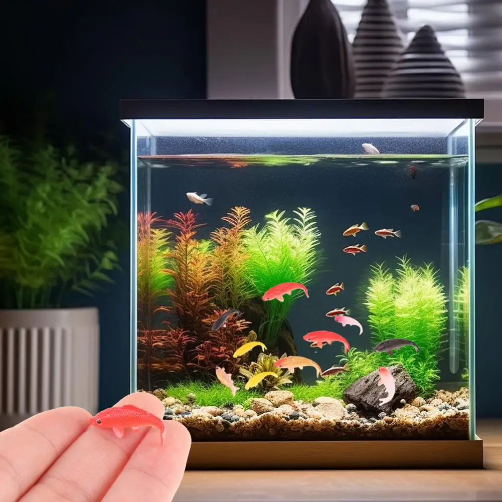 5Pcs Fish Tank Aquarium Carp Small Ornament Figurine Goldfish Figure Toy Model Statue Sculpture Dollhouse Fish Decoration