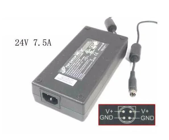 

FSP Group Inc FSP180-AAAN1, 24V 7.5A, 4-Pin Din, IEC C14 Power Adapter