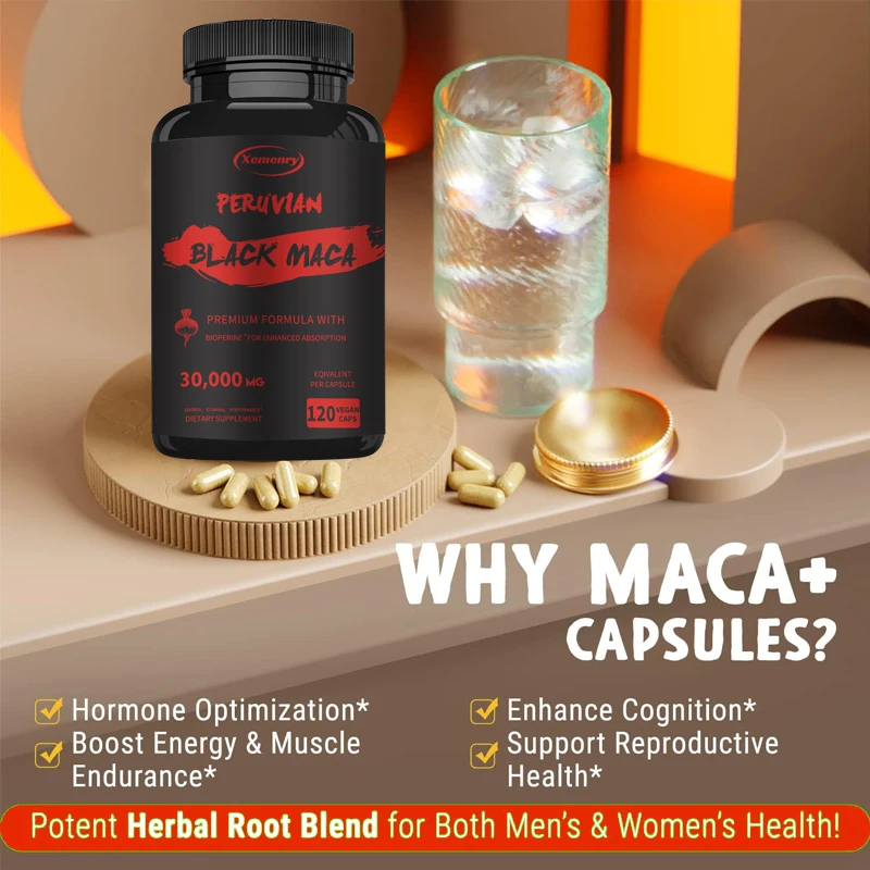 Black Maca Root Enhances Male Energy Vitality & Endurance Promotes Hormonal Balance and Supports Reproductive Health