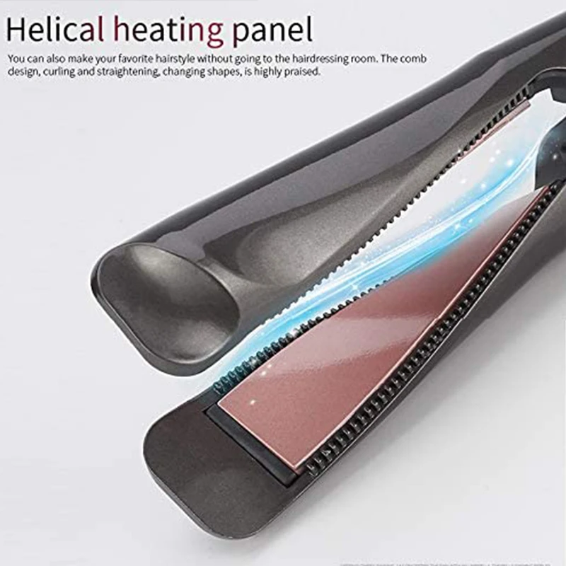 Description Picture 6 of item2024 Portable Twisted Flat Iron Two In One Straight Curler Lcd Ceramic Curler And Straightener Magic Curler