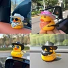 Cowboy Duck with Guns Car Dashboard Decorations Rubber Duck Car Ornaments with Cool Accessories Mini Swim Ring Sun Hat Sunglasse 1