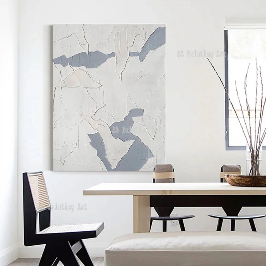 

Textured Acrylic Art Unframed Simple Oil Painting Handmade Canvas Wall Art Murals Abstract Artwork For Hotel Decor