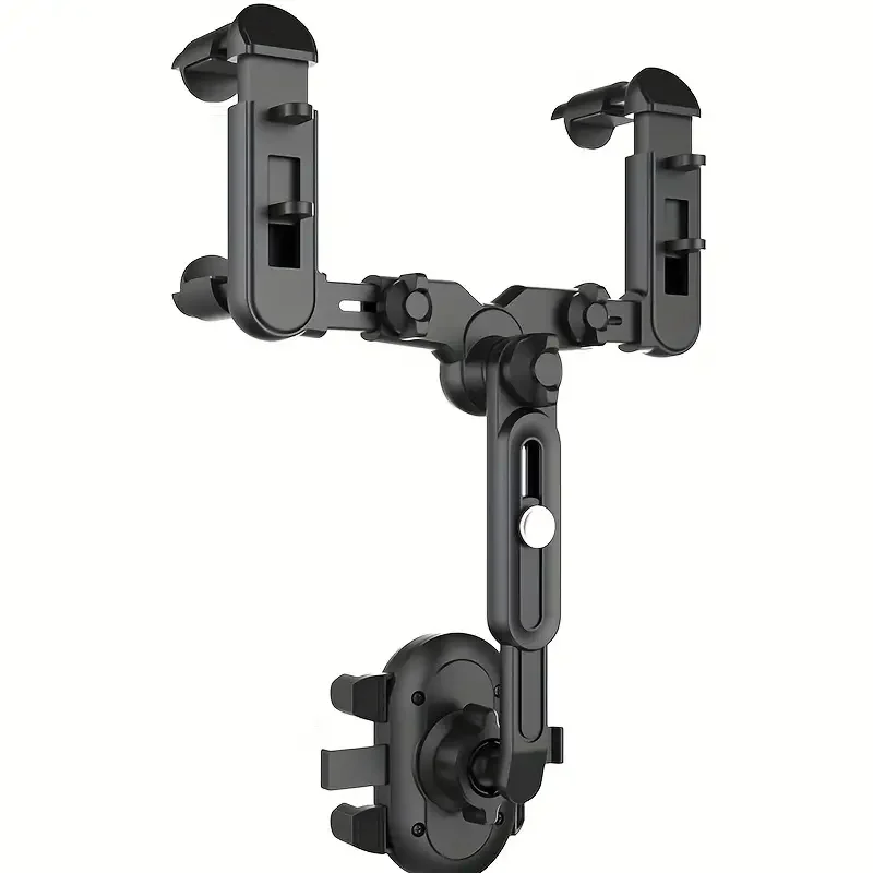 360 °   תושבת טלפון למראה אחורית של מכונית סובבת - מושלמת לילדים ומבוגרים - תואמת לטלפונים ומכשירי GPS - יציבה