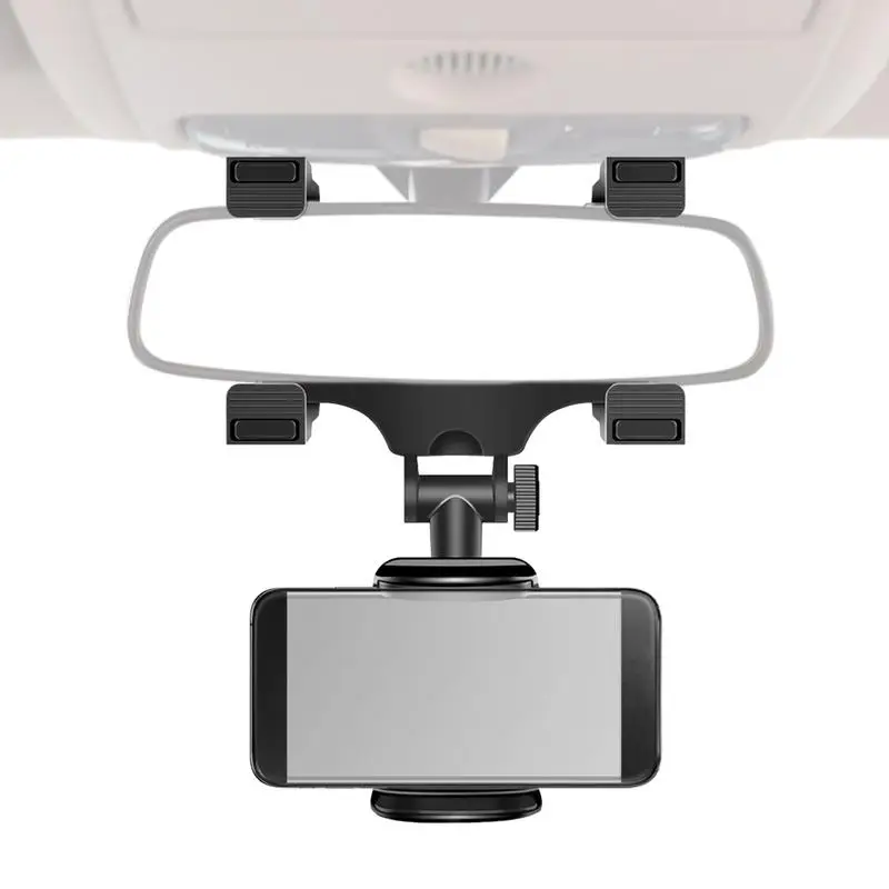 

Car Rearview Mirror Phone Mount Phone Stand Holder For Car 270 Degree Rotation Stands Multifunctional Adjustable Phone Holder