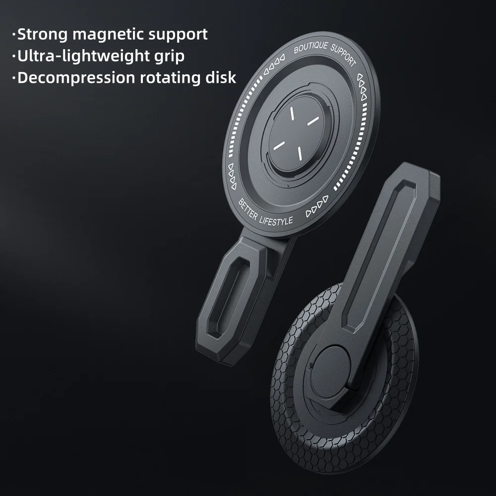 For MagSafe Phone Grip Magnetic Phone Holder Rotatable Phone Holder Strap Compatible With IPhone 17 16 15 14 13 For Samsung