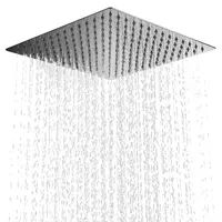 8/10/12 Inch Rainfall Shower Heads Stainless Steel Square Showerhead Ultra Thin Waterfall Shower Head Pressurized Shower Head 1