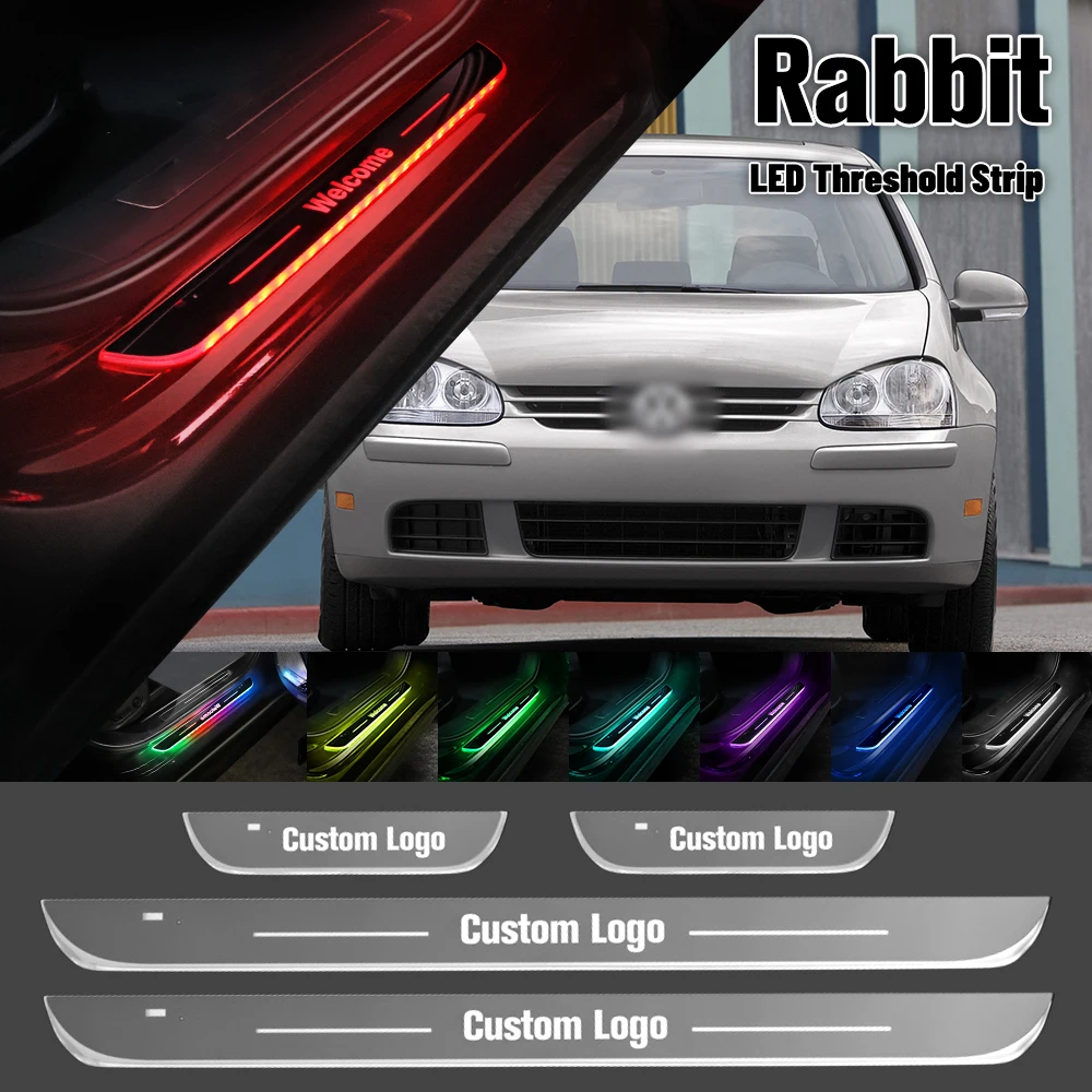 For-Volkswagen-VW-Rabbit-2006-2011-Car-Door-Sill-Light-Customized-Logo ...