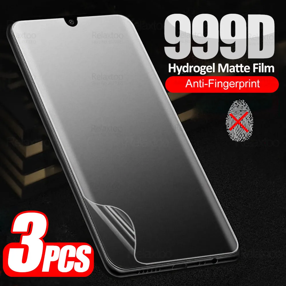 3 Pezzi Full Curved Hydrogel Matte Film Per Samsung Galaxy A55 A35 A25 5G A15 4G Samsun A 55 15 35 Soft Screen Protector Not Glass