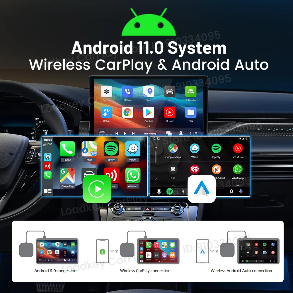 Carlinkit  ȵ̵ ڵ  , ī÷ Ai ڽ, ڵ  , Ƽ, ø, Ʃ,  ÷, QCM 2290