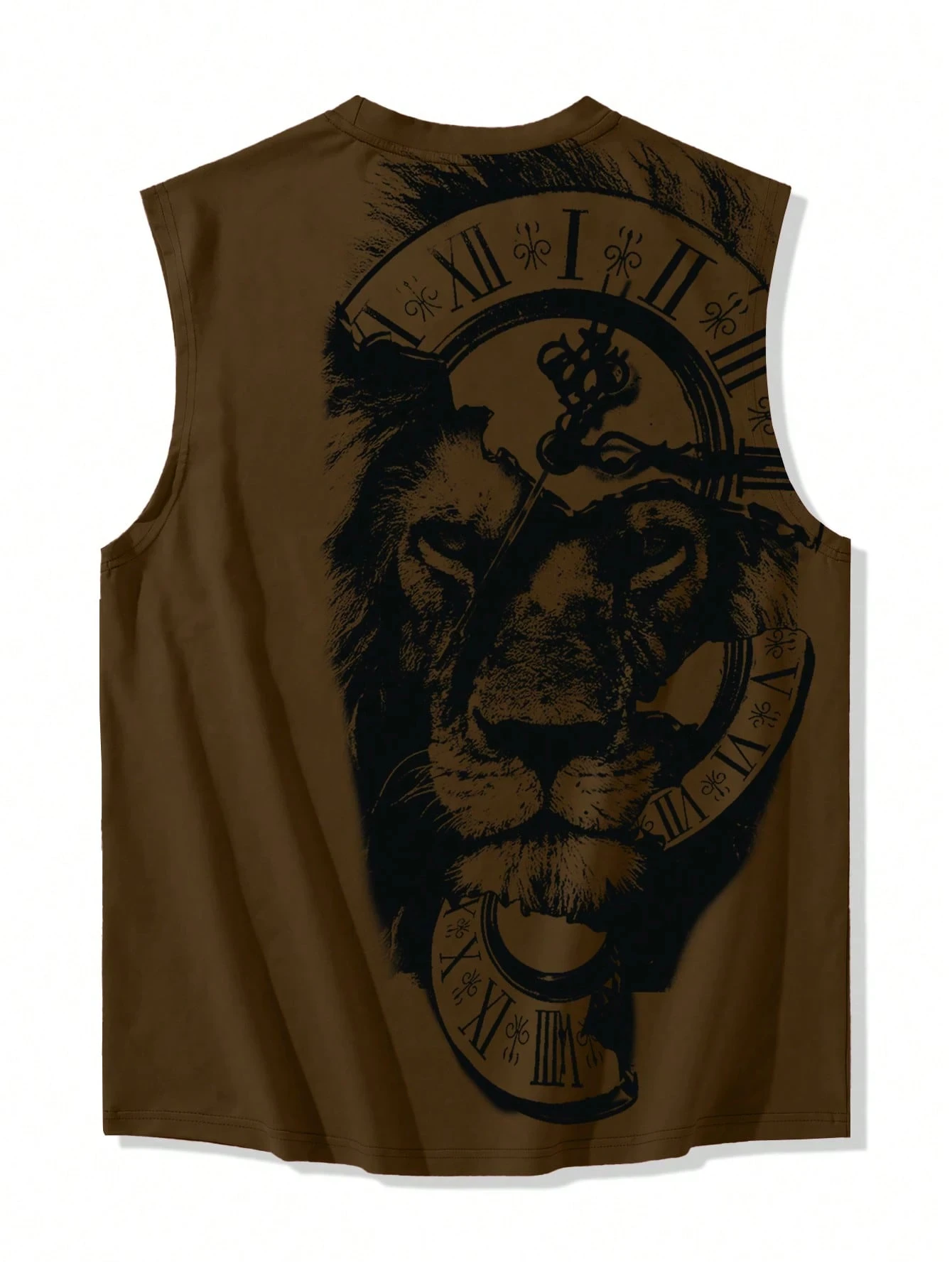 LEGND Plus Size 100-4XL Men's Lion 3D Print Round Neck Casual Loose Tank Top Sleeveless T-Shirt Basketball Jersey Men Clothing