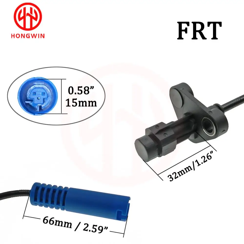 HONGWIN Front Rear Left Right Wheel Speed ABS Sensor 34526756375 34526756376 For BMW E39 525 528 540i M5