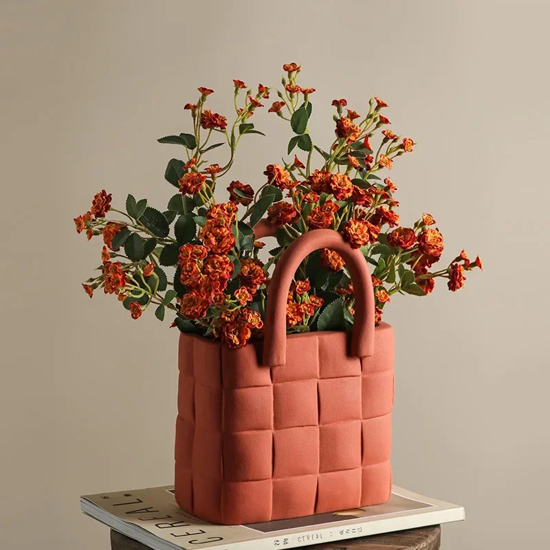Home Furniture Ceramic Vases Living Room Flower Arrangements  Decoration Ornaments Handbags Flower Containers Desktop  Accessori 4