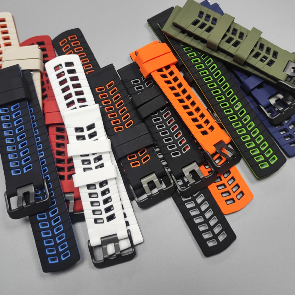 Breathable 22mm Silicone Watch Strap - Premium Sports Band Bracelet