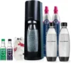 Terra Sparkling Water Maker Bundle (Black), with CO2, DWS Bottles, and Bubly Drops Flavors 1