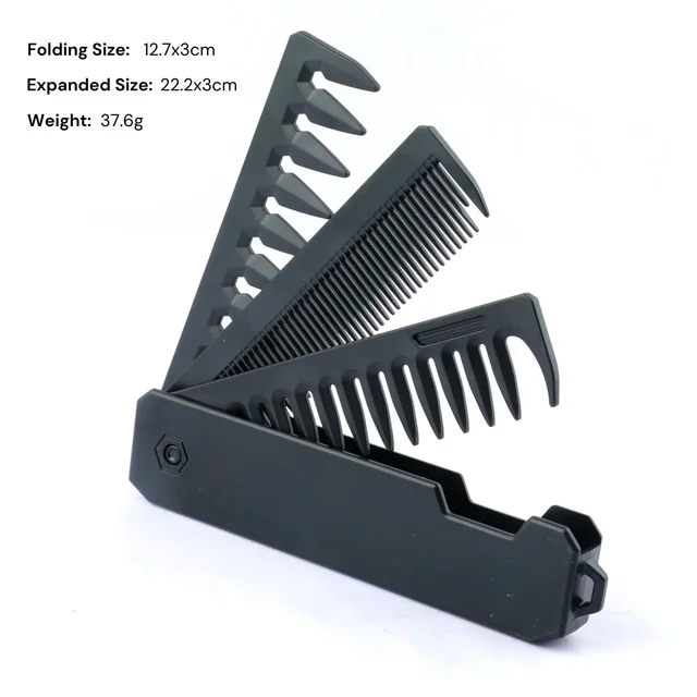 Multifuncional Portable Folding Pocket Combs Wide Tooth Oil Head Comb Beard Combing Barber Hair Clipper Comb Hair Styling Tools 1