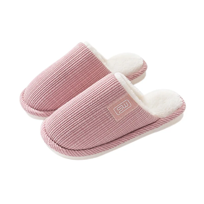 Women Bedroom Shoes Fashion Leisure Ladies Flat Fluffy Slippers Warm Plush Female Winter Spring Furry Shoes Couple Home Slippers