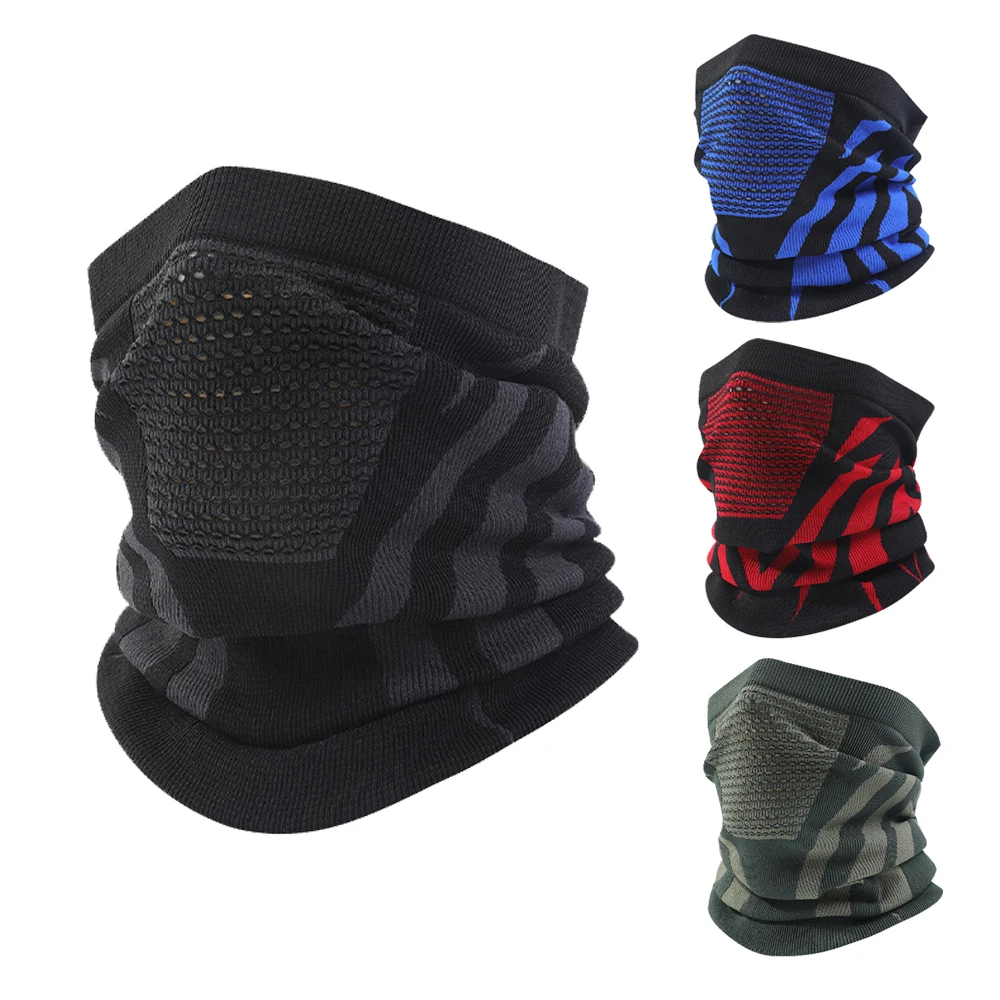 Face Mask Windproof Warm Scarf Outdoor Sports Half Face Mask Running Cycling Skiing Mask Elastic Breathable Bicycle Motorcycle