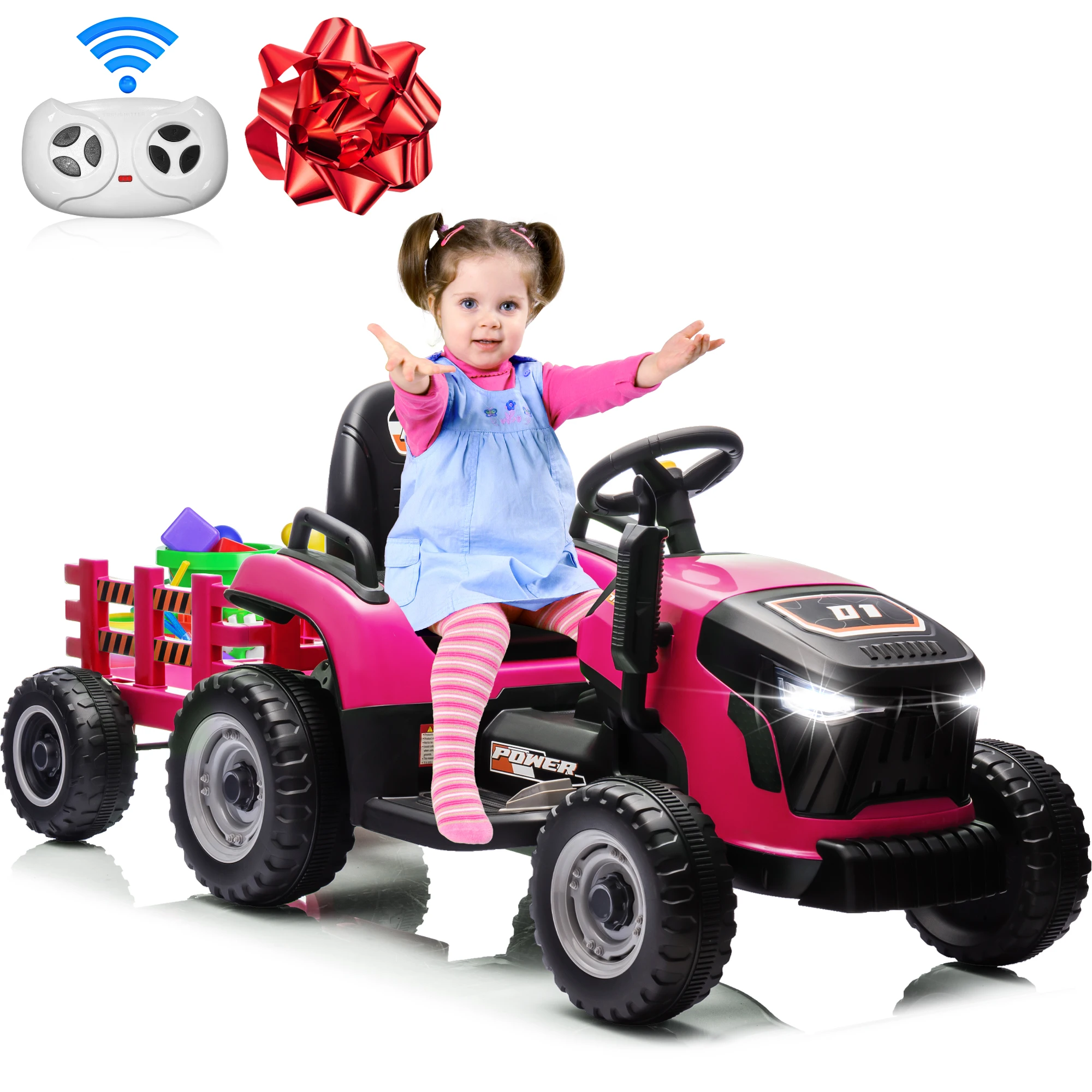 24V Electric Ride-On Tractor Truck for Kids