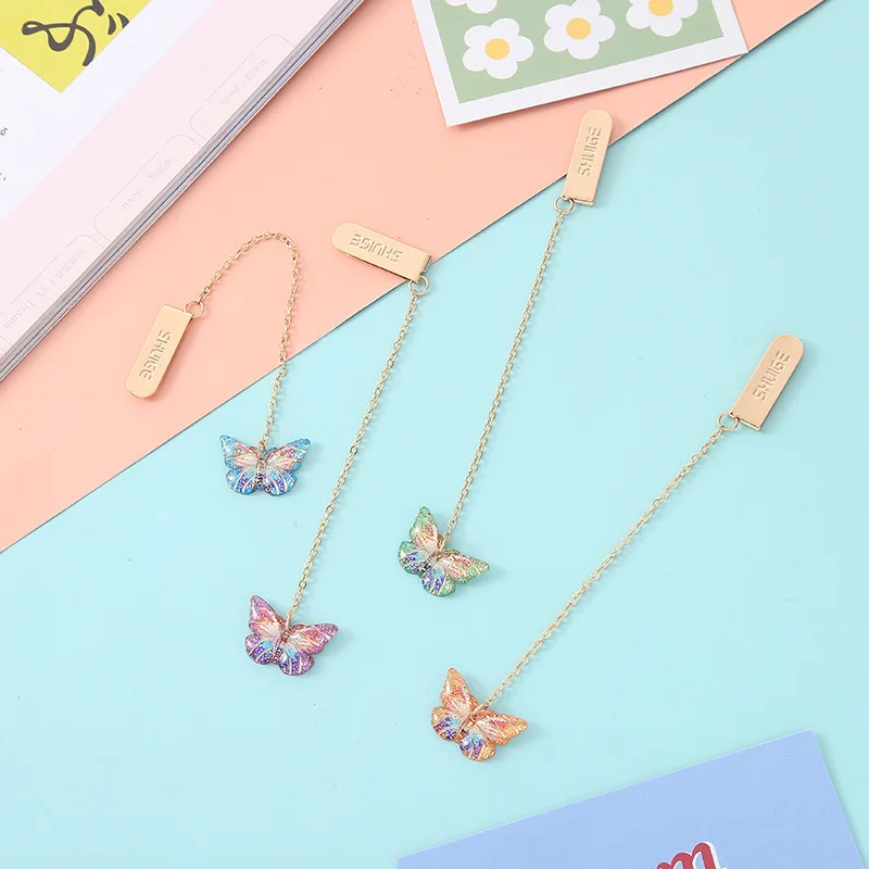 Metal Bookmark Animal Bookmark Bookmark Page Holder Bookmark Holder 1 Pcs Cartoon Metal Pendant Butterfly School Office Supplies Bookmarks Cute Kawaii Funny Stationery