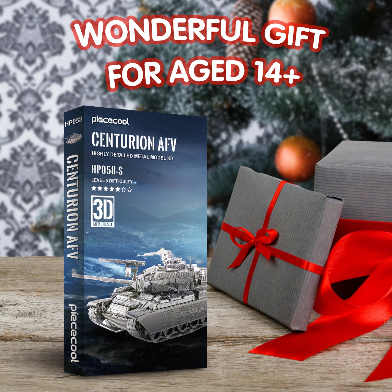 피스쿨 모델 조립 키트 탱크 3D 퍼즐 금속 조립식 DIY 장난감 크리스마스와 생일 최고의 선물