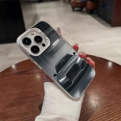 Premium Silver Shockproof Sports Car Phone Case - iPhone 12 Mini (Z1)