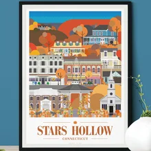 Nordic Posters and Prints Stars Hollow Inspired By The Gilmore Girls Canvas Painting Wall Art Picture for Living Room Home Decor