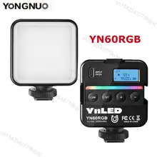 Yongnuo YN60RGB Photographic Lighting LED Lights Camera Streaming Lamp RGB Photography Video Studio Portable Rechargeable Light