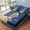 1 cartoon cute Donald Duck digital printed frosted Fitted Sheet,bedroom printed bed cover,bedding(No pillowcase) 4