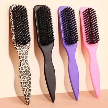 Kit spazzola per barba e tagliacapelli da uomo Strumento per toelettatura baffi con setole di cinghiale con pettine per lo styling per la cura e lo styling quotidiano