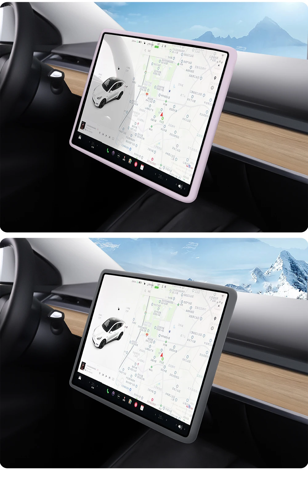 For Tesla Model 3 Y Highland Juniper 2025 Silicone Protective Trim Internal rear