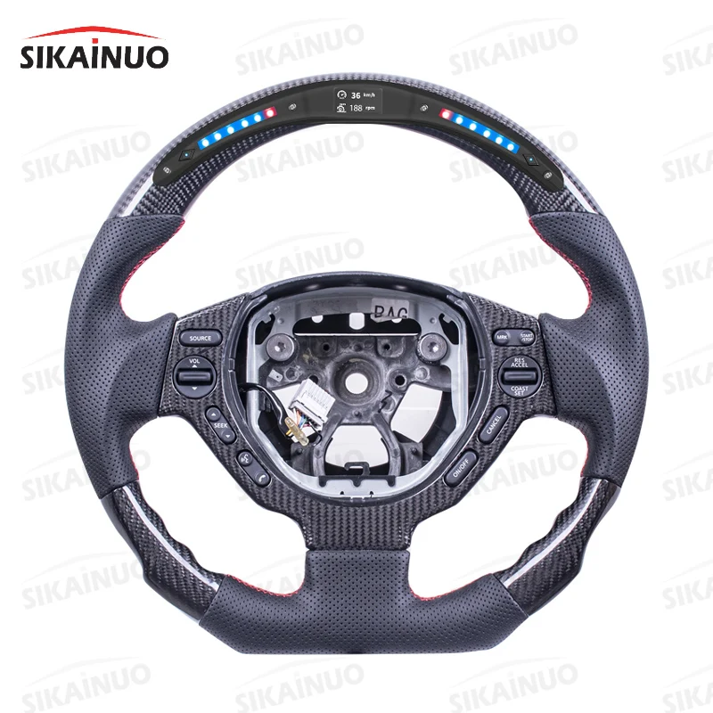 

Рулевое колесо из углеродного волокна ручной работы для Nissan Skyline светодиодный GTR R35 2009-2016, высокое качество, заводская цена