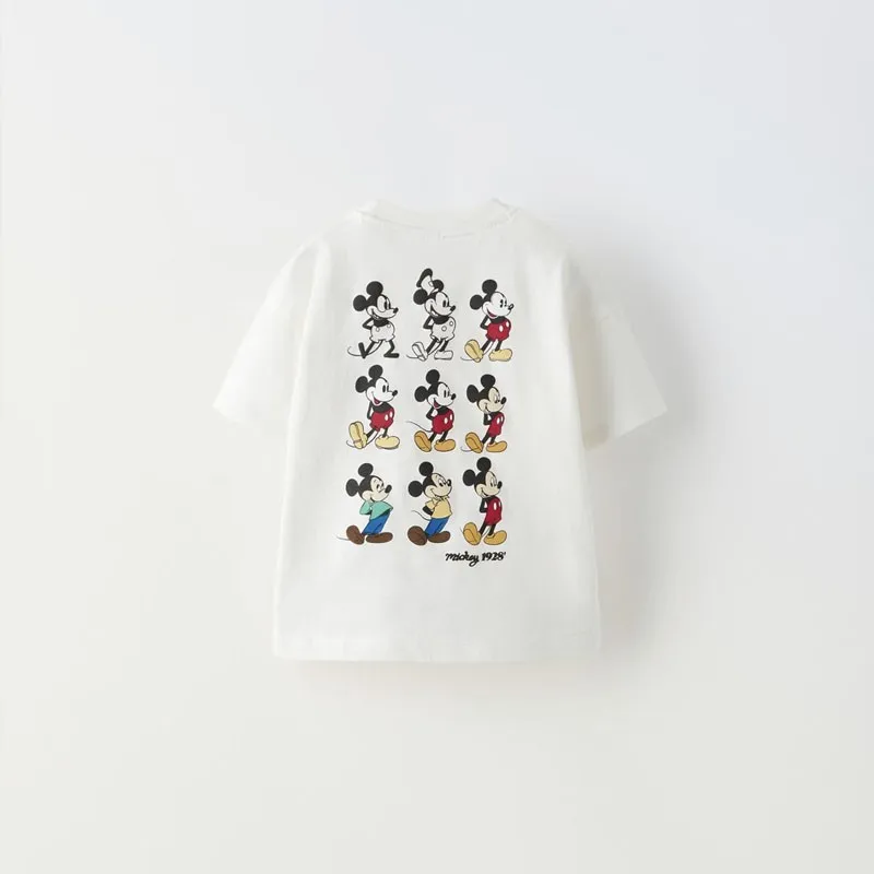Disney Clothes Children Fashion Casual Tshirt White Round Neck Tops Summer Costume For Boys And Girls cotton t shirt girls tee shirt girls t shirt t shirt kids t shirt