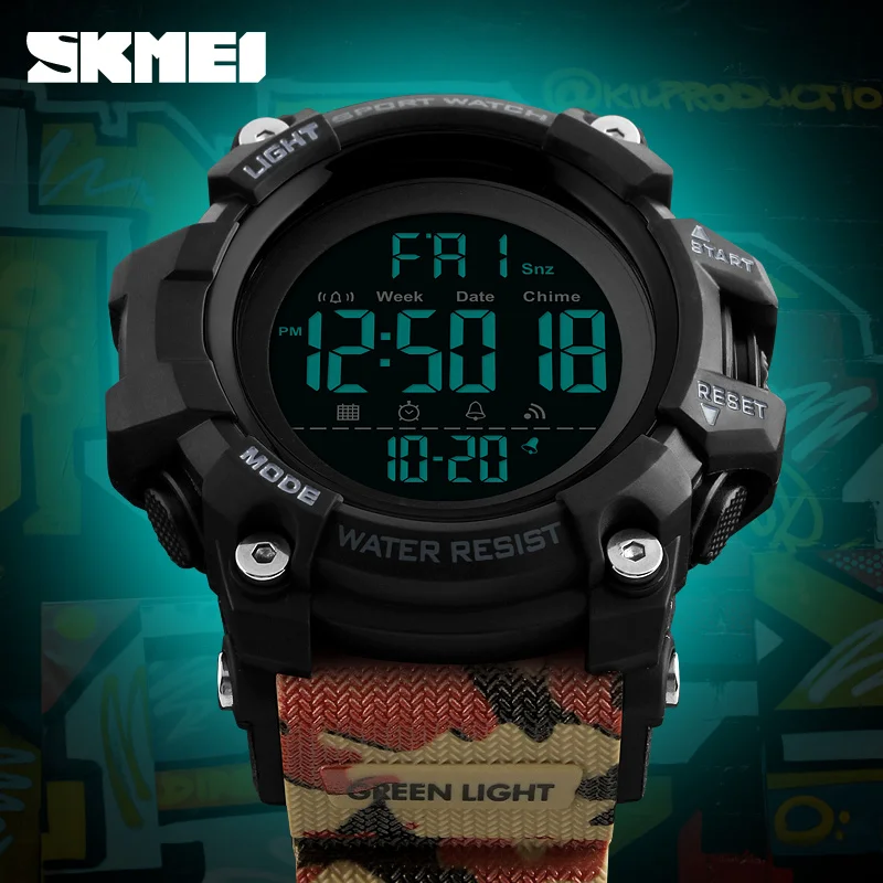 SKMEI 1384 Waterproof Sport Electronic Watch for Men Military Digital Mens Wristwatches Shockproof Clock 1358 Reloj Masculino