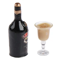 1set 1/12 Dollhouse Miniature Accessories Mini Wine Bottle Set Simulation Drinks Model Toys For Doll House Decoration 2