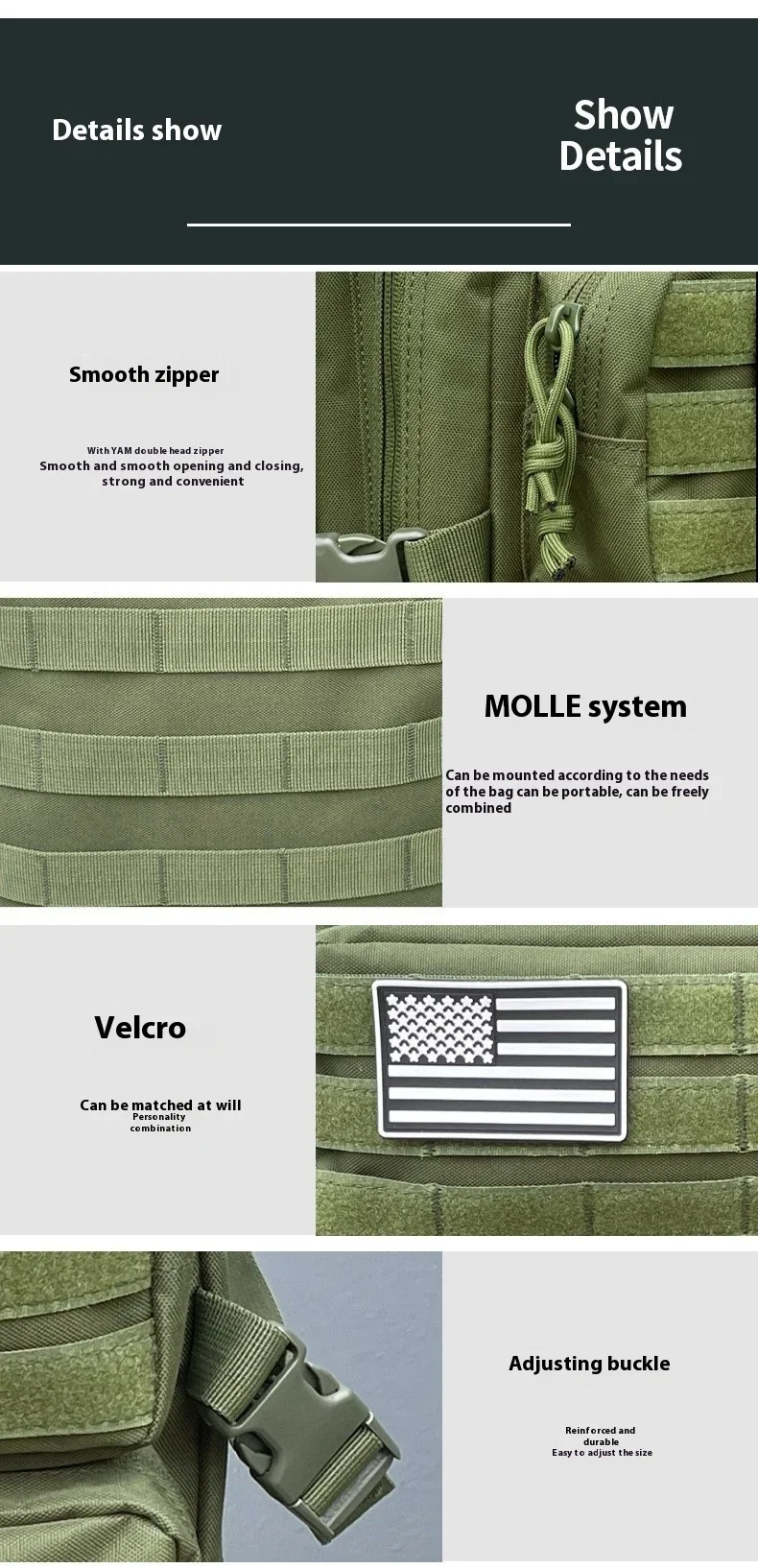 Tactical Backpack For Men Large Capacity Camping Sports Bag_voghion.com