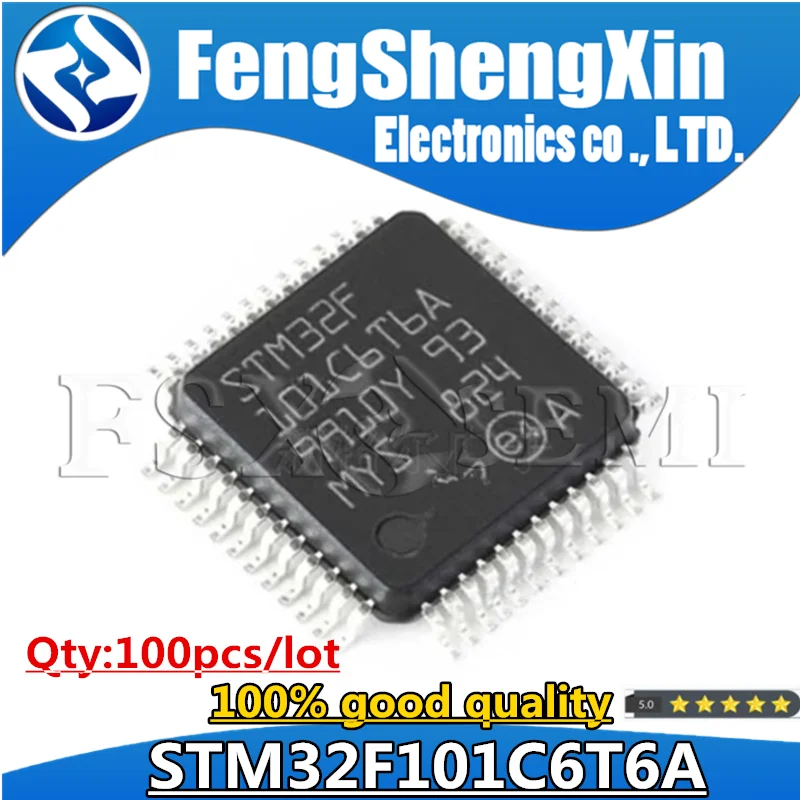 

100pcs STM32F101C6T6A LQFP-48 Chips
