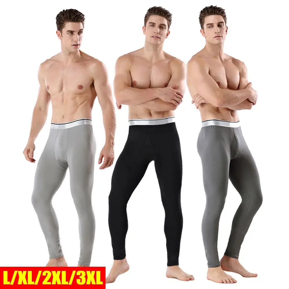 Description Picture 2 of itemMen's Thermal Underwear Pants Winter Thick Fleece Lined Long Johns Warm Leggings Base Layer Bottoms