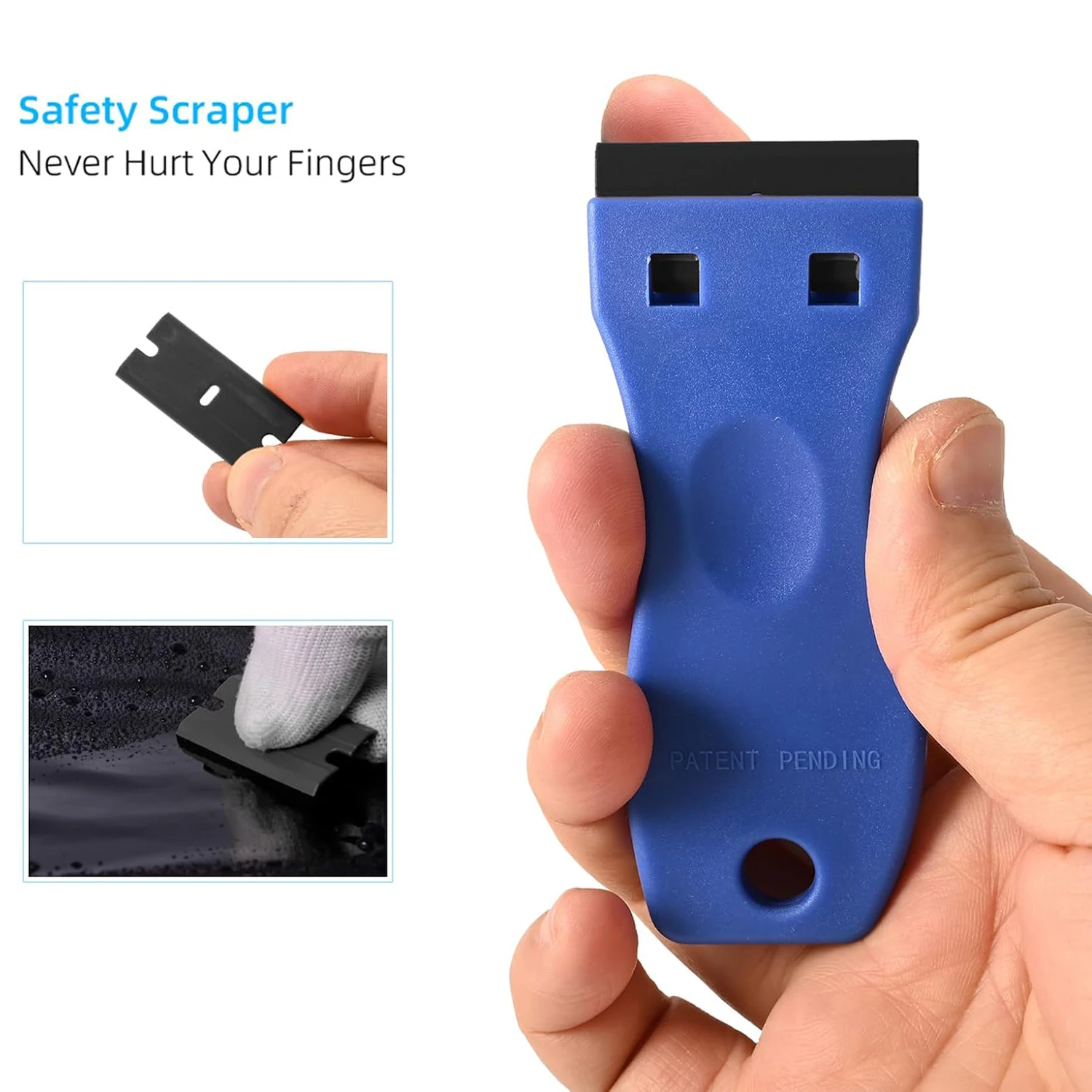 Scraper Plastic Blades 3 Box For Cutting Razor Squeegee Knife Window Glass Ceramic Vinyl Sticker Remover Replacement Tool FOSHIO