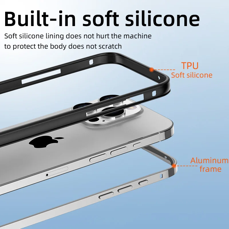 Enhanced Hybrid Silicone and Aluminum Phone Case with Heat-Resistant Bumper