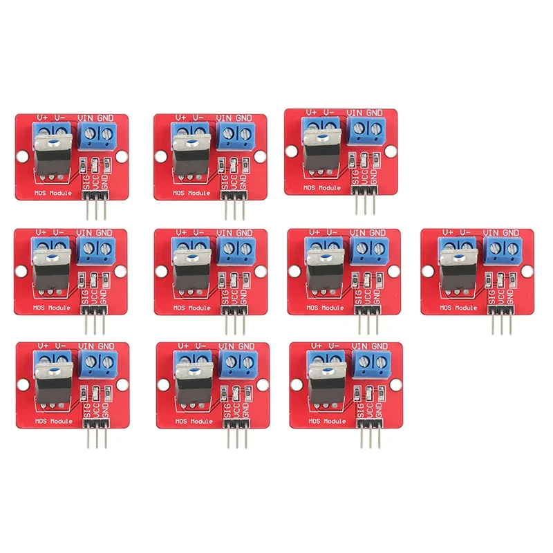 IRF520 MOS 드라이버 모듈 PWM 조광기, 탑 모스펫 버튼, IRF 520, 아두이노 MCU 암 라즈베리 파이, 0-24V, 10 개