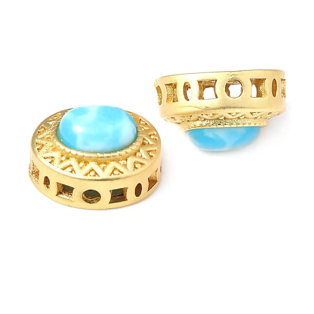 Pulseras de Cuentas Nepalesas Vintage Estilo 5PCS Brasso Dorado Mate Accesorios DIY para Hacer Joyería - details 71