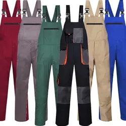 Bib Overalls Men Women Work Clothing Plus Size Protective Coveralls Strap Jumpsuits Multi Pocket Uniform Sleeveless Bib Pants5XL