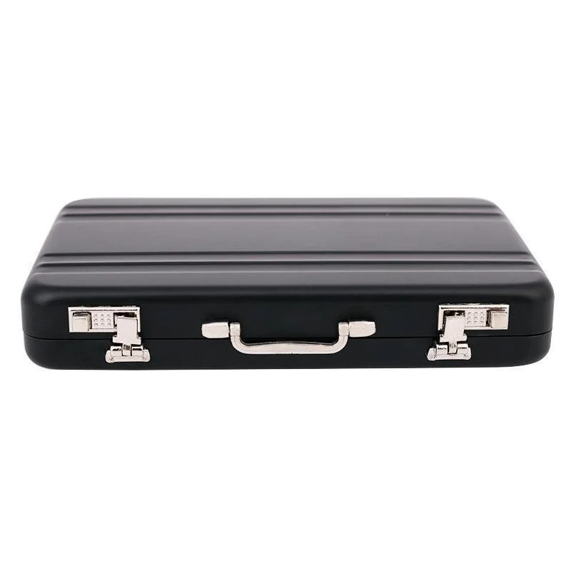 New Metal Mini Briefcase Suitcase Business Bank Card Name Card Holder Case Box