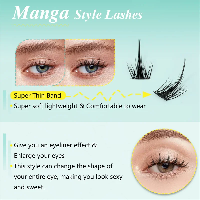 Individual Eyelashes 120 Bundles Manga Lashes Mink False Eyelashes Cilios Make Up fake eyelashes